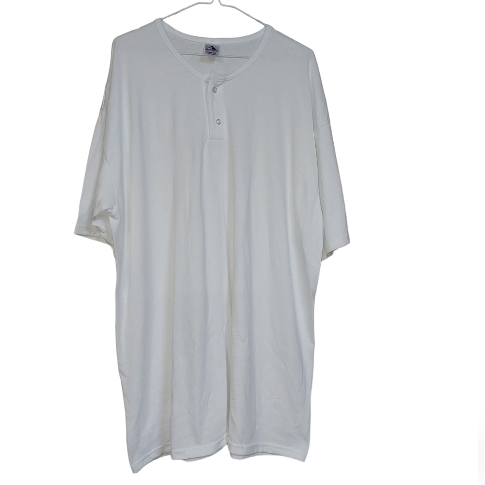 NWOT Augusta Sportswear White Henley Shirt Sleeve 2X
